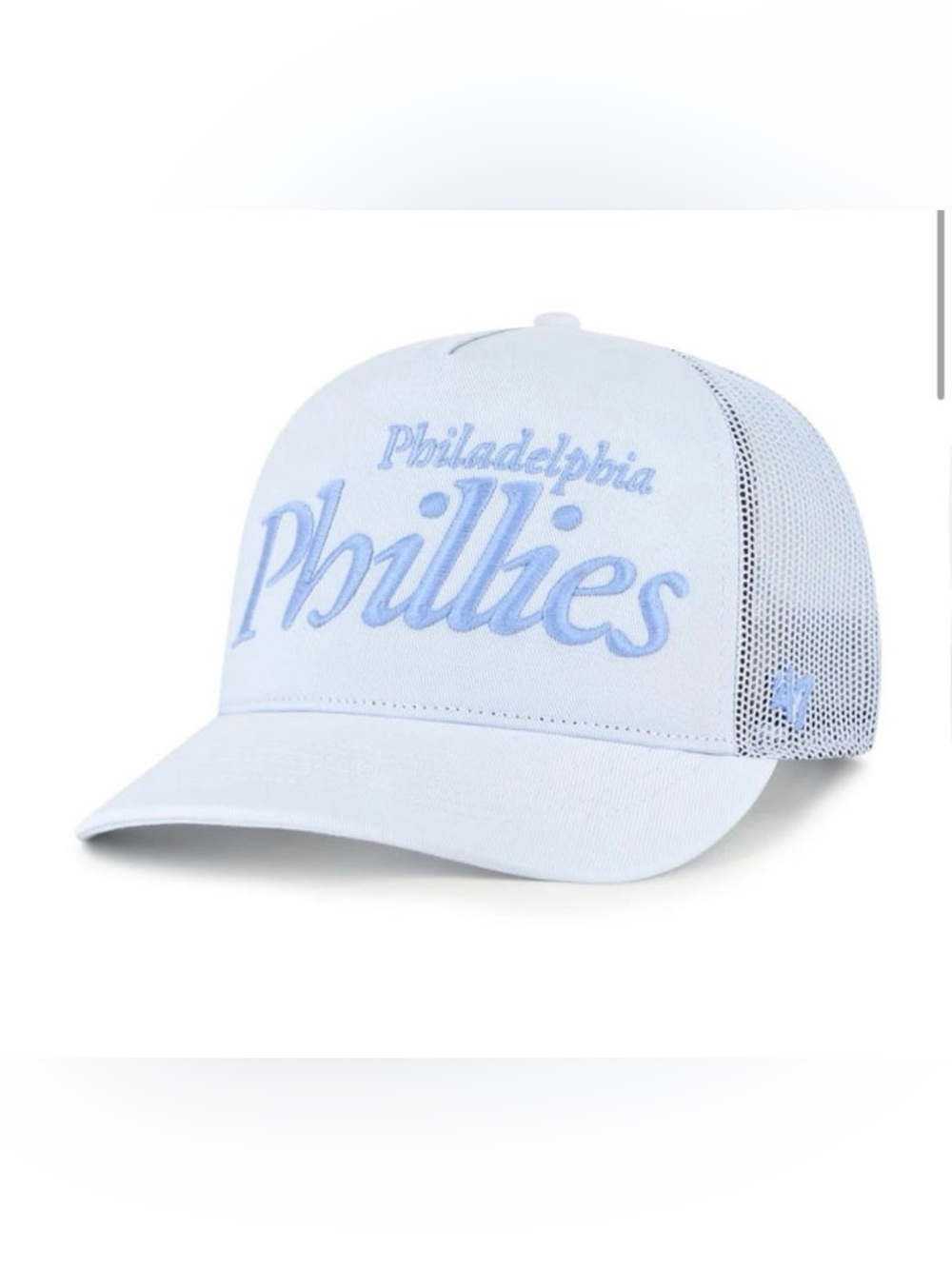 Philadelphia Phillies ’47 MLB Hitch Trucker Hat Cap Light Blue Snapback OSFA New